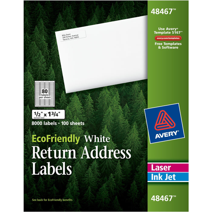 Avery&reg; EcoFriendly Address Label - AVE48467