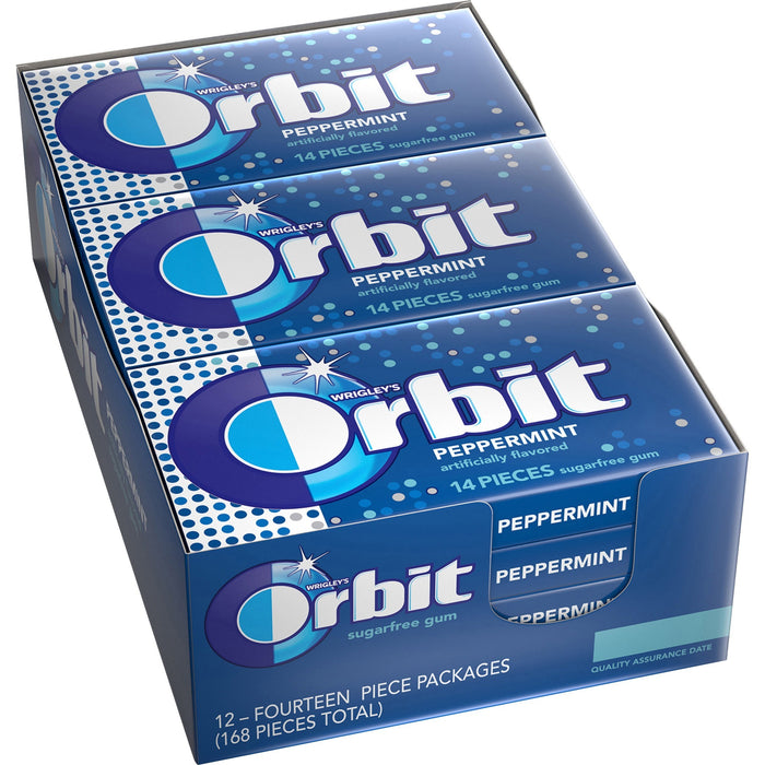 Orbit Peppermint Sugarfree Gum - 12 packs - MRS21486