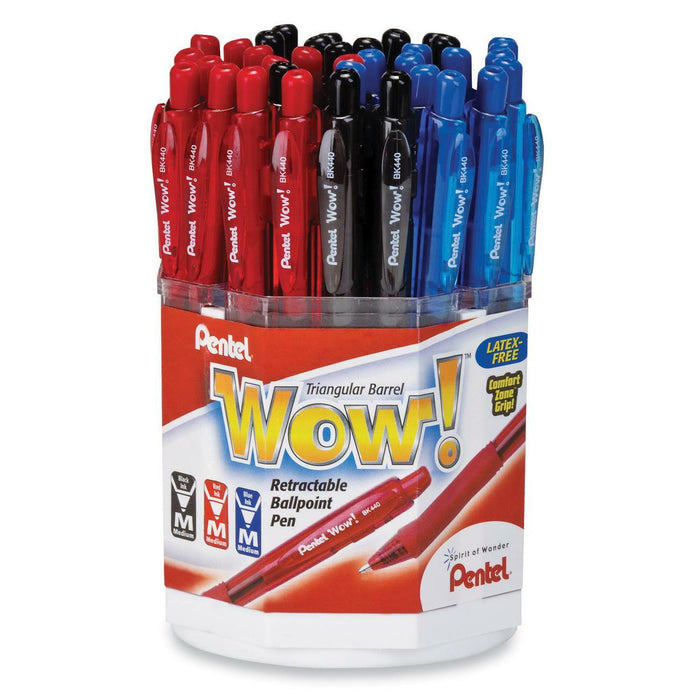 Pentel WOW! Retractable Ballpoint Pen Display - PENBK4403