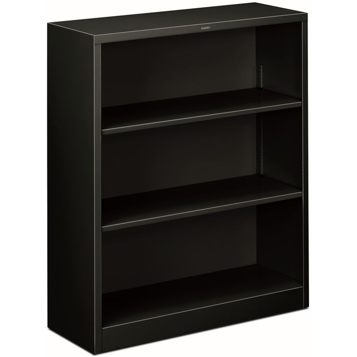 HON Brigade Steel Bookcase | 3 Shelves | 34-1/2"W | Black Finish - HONS42ABCP