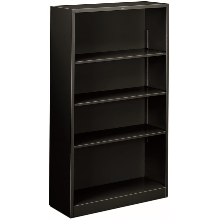 HON Brigade Steel Bookcase | 4 Shelves | 34-1/2"W | Black Finish - HONS60ABCP