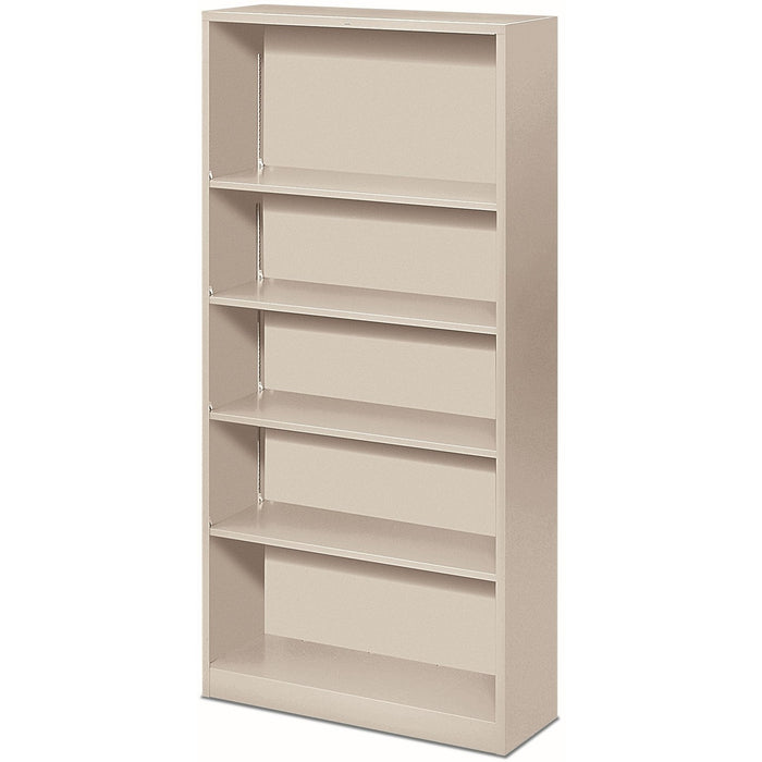HON Brigade Steel Bookcase | 5 Shelves | 34-1/2"W | Light Gray Finish - HONS72ABCQ