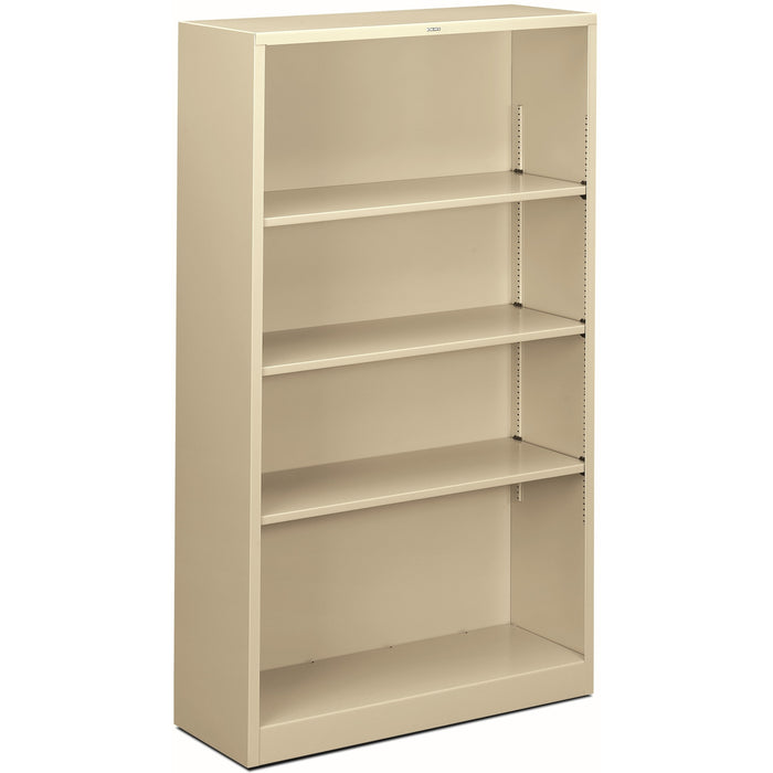HON Brigade Steel Bookcase | 4 Shelves | 34-1/2"W | Putty Finish - HONS60ABCL