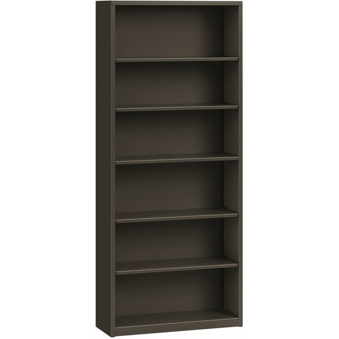 HON Brigade Steel Bookcase | 6 Shelves | 34-1/2"W | Charcoal Finish - HONS82ABCS