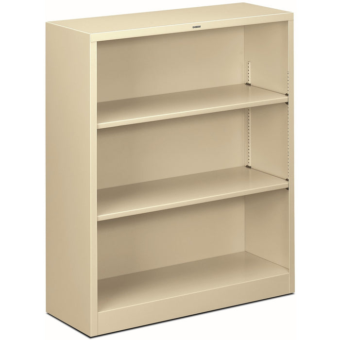 HON Brigade Steel Bookcase | 3 Shelves | 34-1/2"W | Putty Finish - HONS42ABCL