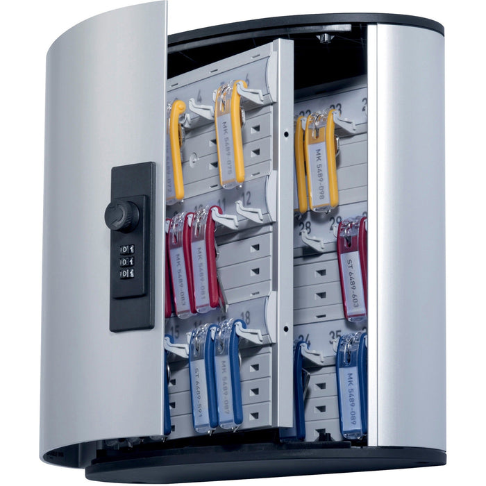 DURABLE&reg; Brushed Aluminum Combo Lock 36-Key Cabinet - DBL196623 Durable Office Products Corp.