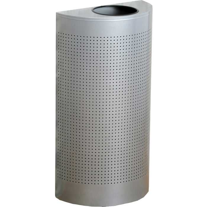 Rubbermaid Commercial Half Round Metallic Waste Receptacle - RCPSH12EPLSM