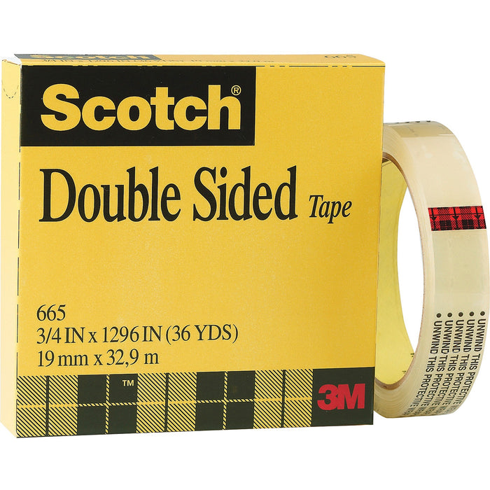 Scotch Permanent Double-Sided Tape - 1/2"W - MMM6652P1236