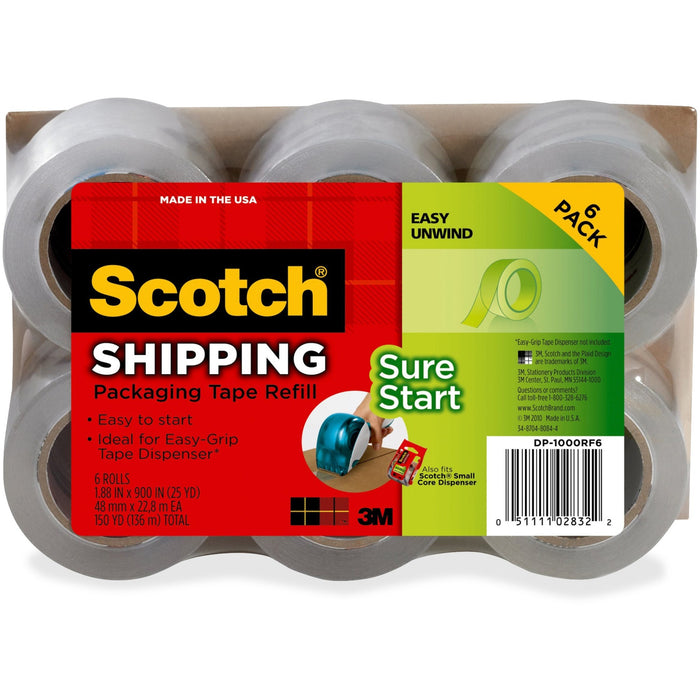 Scotch Sure Start Packaging Tape - MMMDP1000RF6