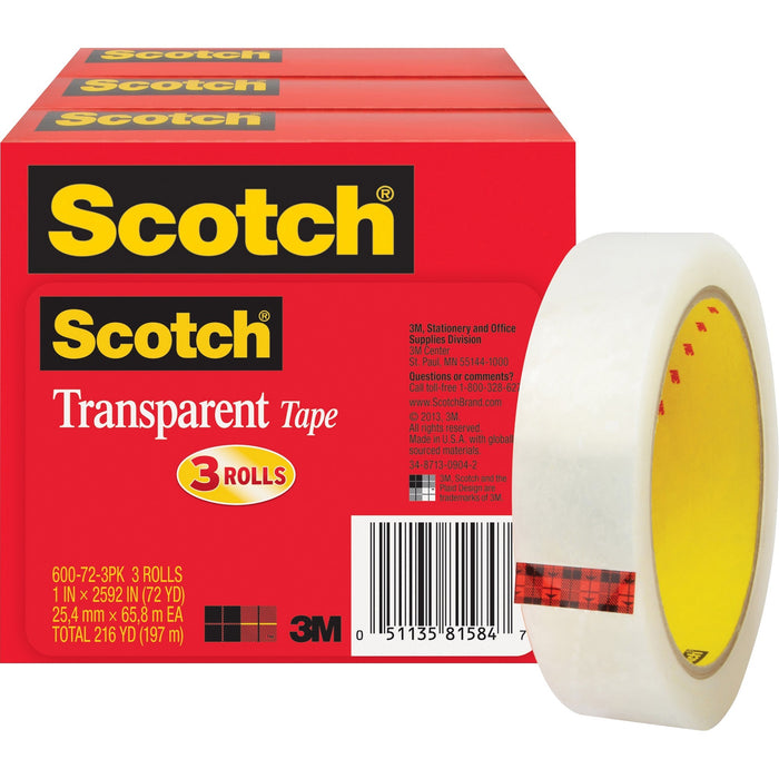 Scotch Transparent Tap - MMM600723PK