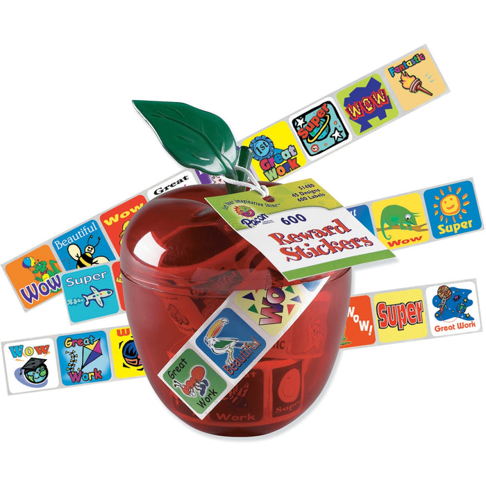 Pacon Plastic Apple Reward Stickers - PAC51480