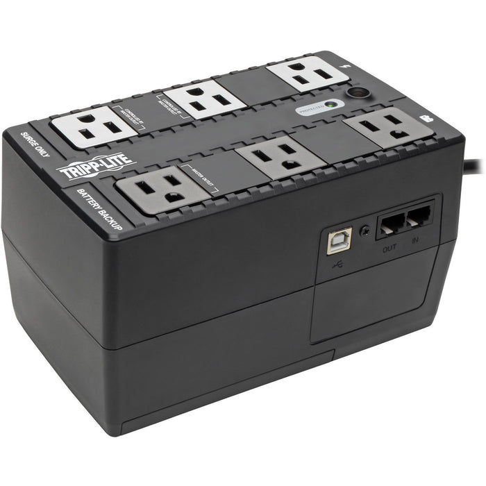 Tripp Lite UPS 350VA 210W Eco Green Battery Back Up Compact 120V USB RJ11 50/60Hz - TRPECO350UPS