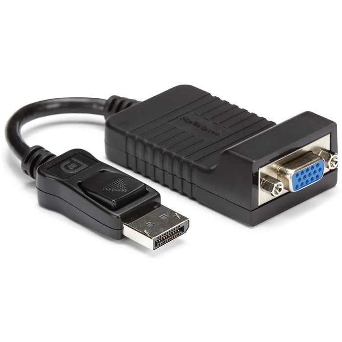 StarTech.com DisplayPort to VGA Adapter, Active DP to VGA Converter, 1080p Video DP to VGA Monitor Dongle, Latching DP Connector, Durable - STCDP2VGA