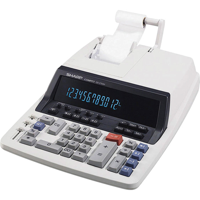 Sharp QS2760H 12 Digit Professional Heavy Duty Commercial Printing Calculator - SHRQS2760H