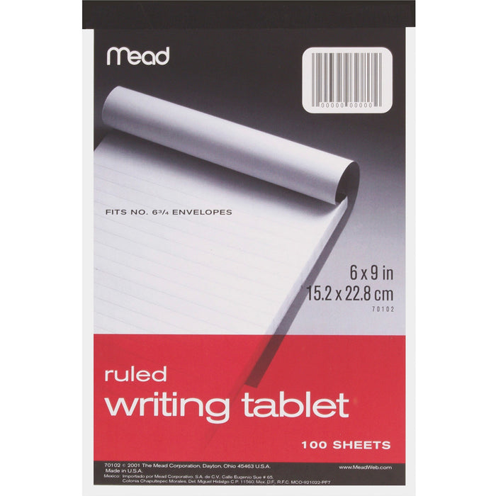 Mead Ruled Writing Tablet - MEA70102