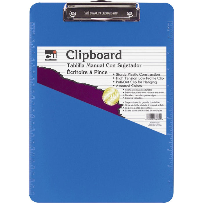 CLI Rubber Grip Plastic Clipboards - LEO89715