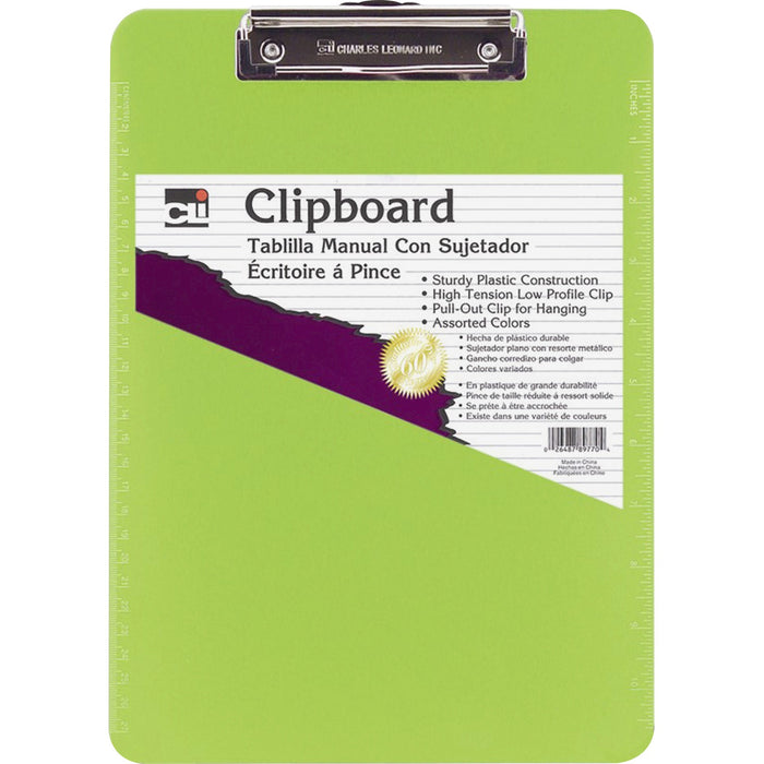 CLI Rubber Grip Plastic Clipboards - LEO89725