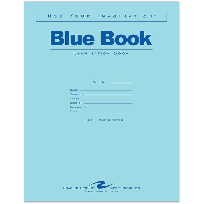 Roaring Spring 8 - sheet Blue Examination Book - Letter - ROA77517