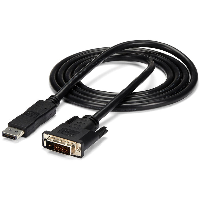 StarTech.com 6ft (1.8m) DisplayPort to DVI Cable, DisplayPort to DVI-D Adapter Cable, 1080p Video, DP 1.2 to DVI Monitor Converter Cable - STCDP2DVIMM6