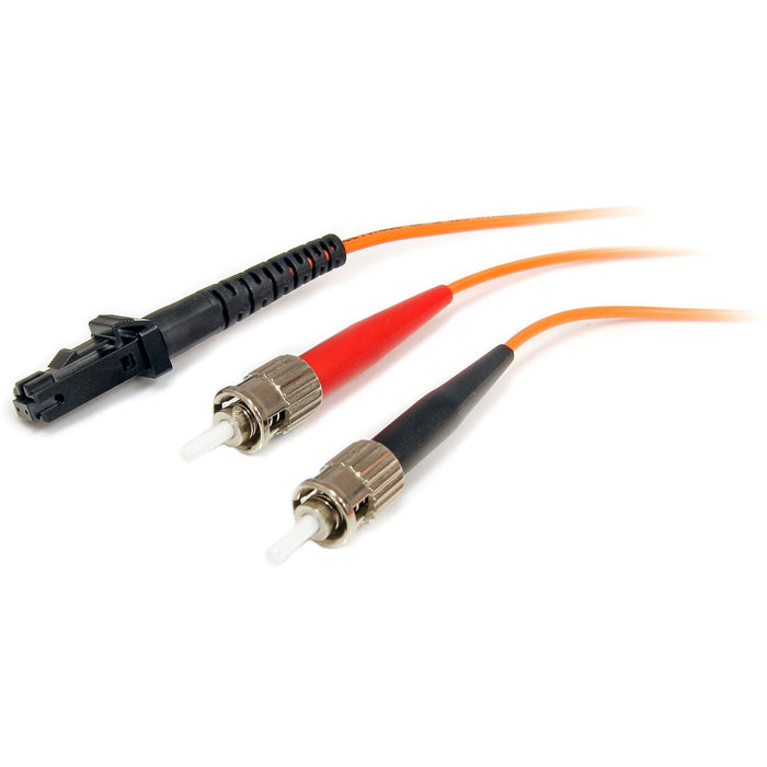 StarTech.com 1m Fiber Optic Cable - Multimode Duplex 62.5/125 - LSZH - MTRJ/ST - OM1 - MTRJ to ST Fiber Patch Cable - STCFIBMTST1