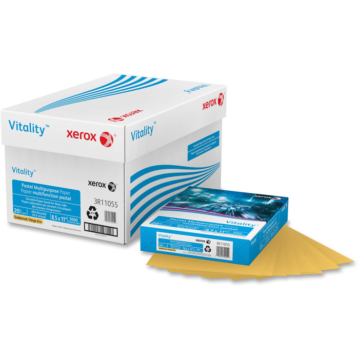 Xerox Vitality Pastel Multipurpose Paper - Goldenrod - XER3R11055