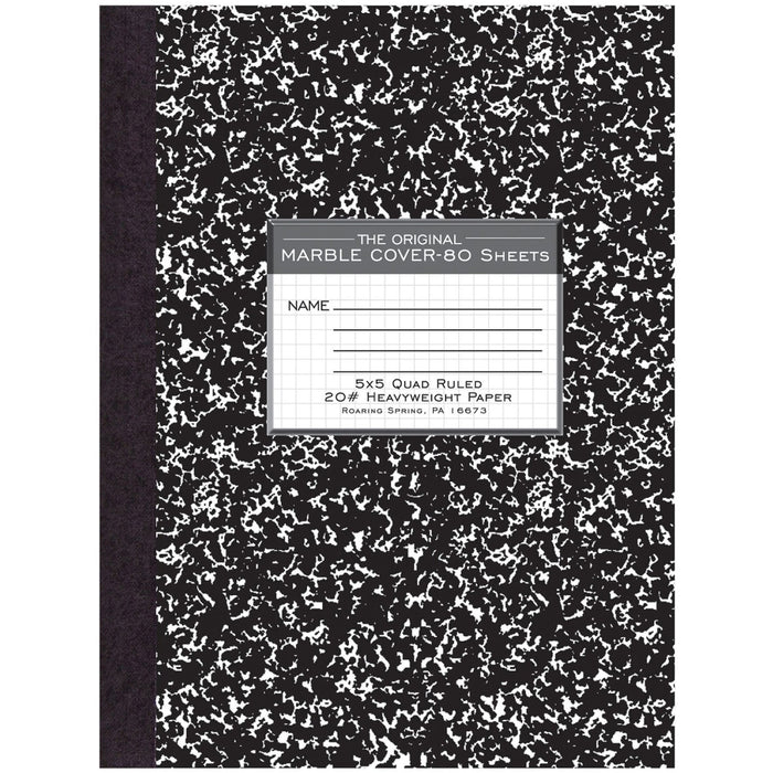 Roaring Spring Black Marble Composition Book - ROA77475