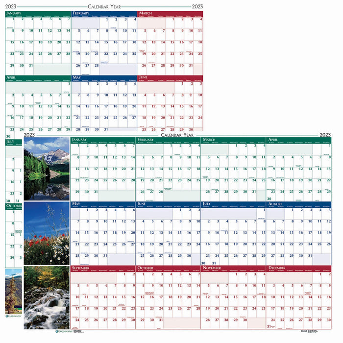 House of Doolittle Earthscapes Scenic Wipe-off Wall Planner - HOD3931