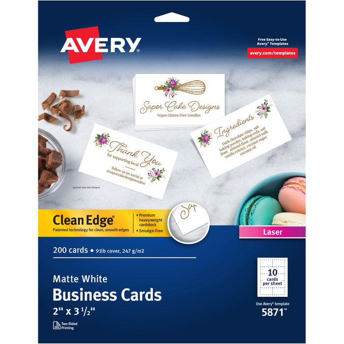 Avery&reg; Clean Edge Business Cards - AVE5871