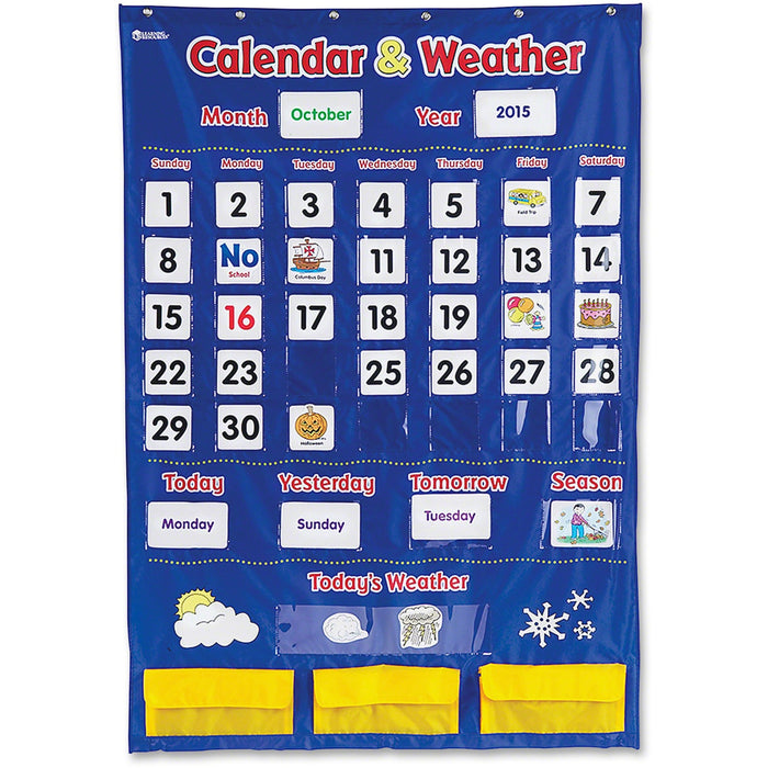 Learning Resources Calendar/Weather Pocket Chart - LRNLER2418