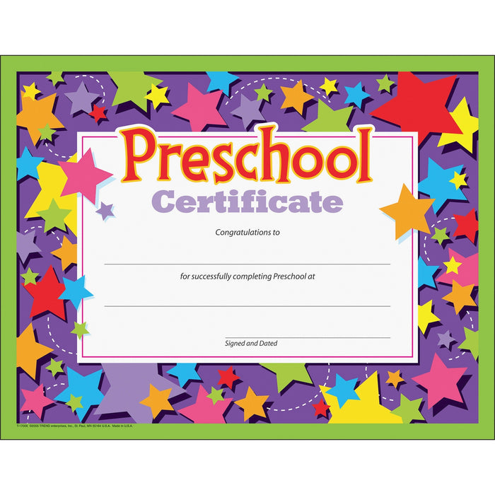 Trend Preschool Certificate - TEPT17006