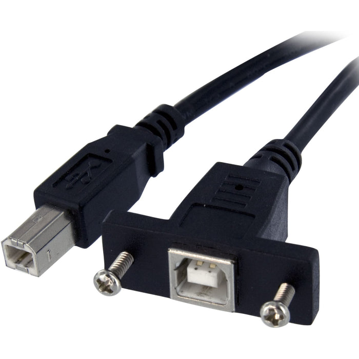 StarTech.com 1 ft Panel Mount USB Cable B to B - F/M - STCUSBPNLBFBM1