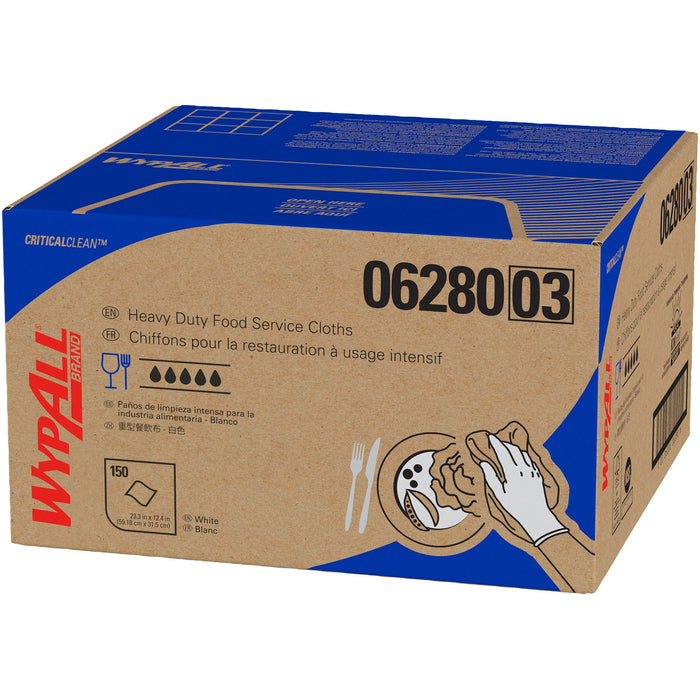 Wypall Critical Clean Ultra Duty Foodservice Cloths with Anti-Microbial Treatment - KCC06280
