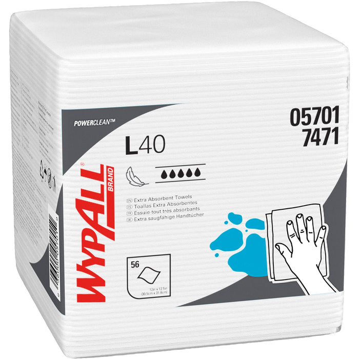 Wypall Power Clean L40 Extra Absorbent Towels - KCC05701