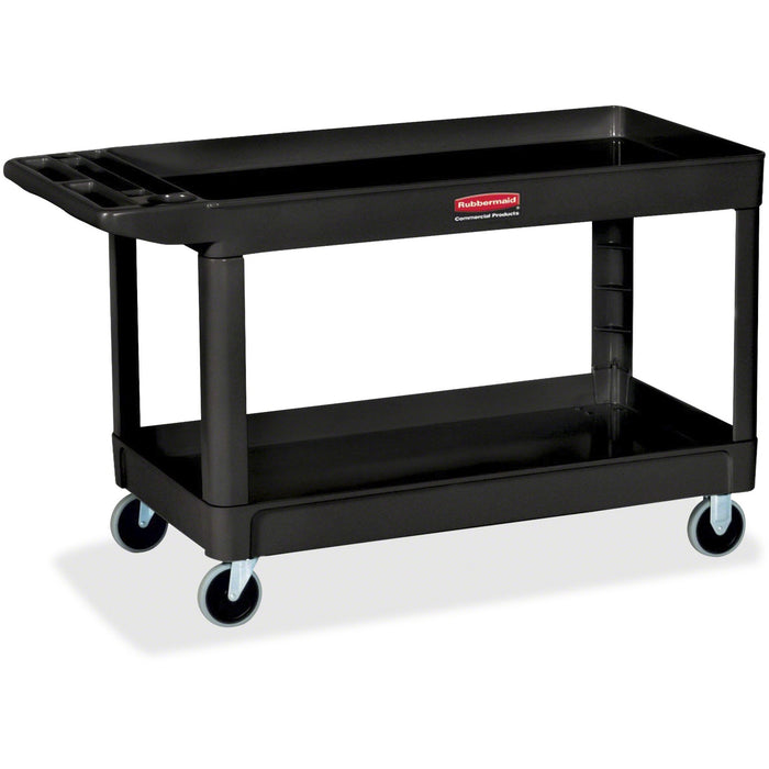 Rubbermaid Commercial 4" Casters 2-shelf Utility Cart - RCP9T6700BLA