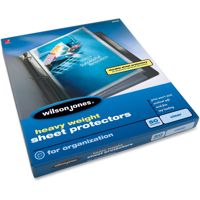 Wilson Jones Heavyweight Top-Loading Sheet Protectors - WLJ21410