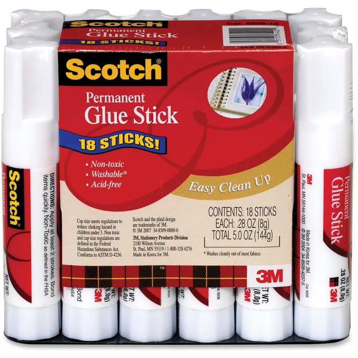 Scotch Permanent Glue Sticks - MMM600818