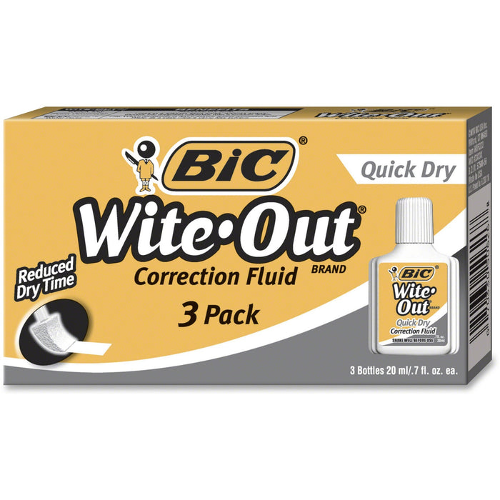 BIC Wite-Out Quick Dry Correction Fluid - BICWOFQD324