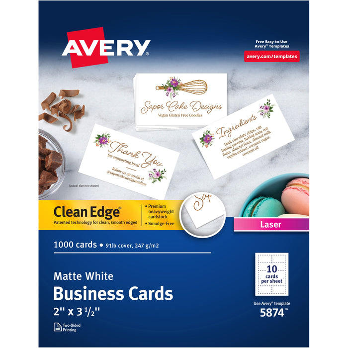 Avery&reg; Clean Edge Business Cards - AVE5874