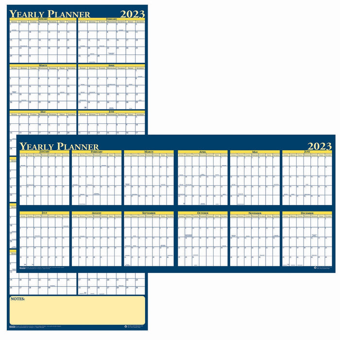 House of Doolittle Laminated Yearly Wall Planner - HOD3974