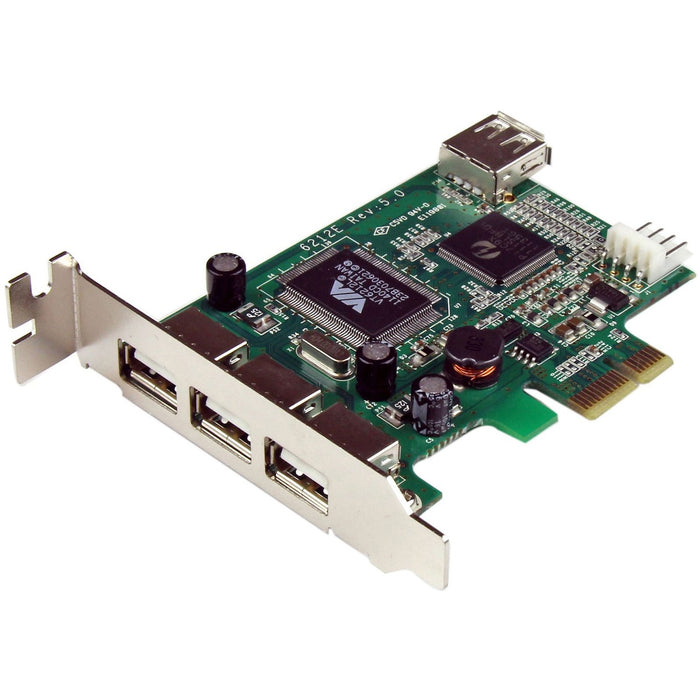 StarTech.com 4-port PCI Express LP USB Adapter Card - STCPEXUSB4DP