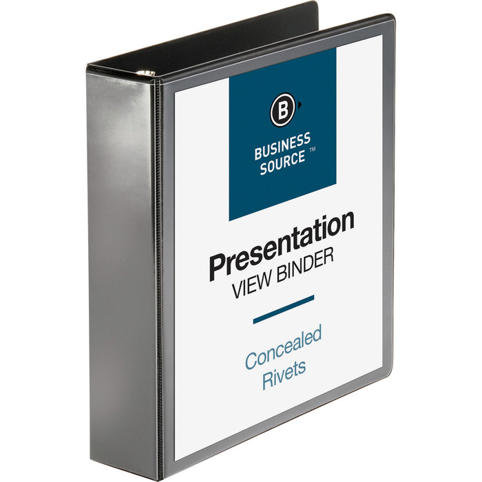Business Source Round Ring Standard View Binders - BSN09984