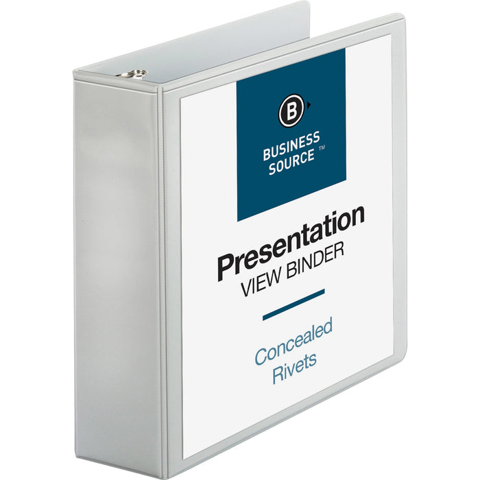 Business Source Round Ring Standard View Binders - BSN09987