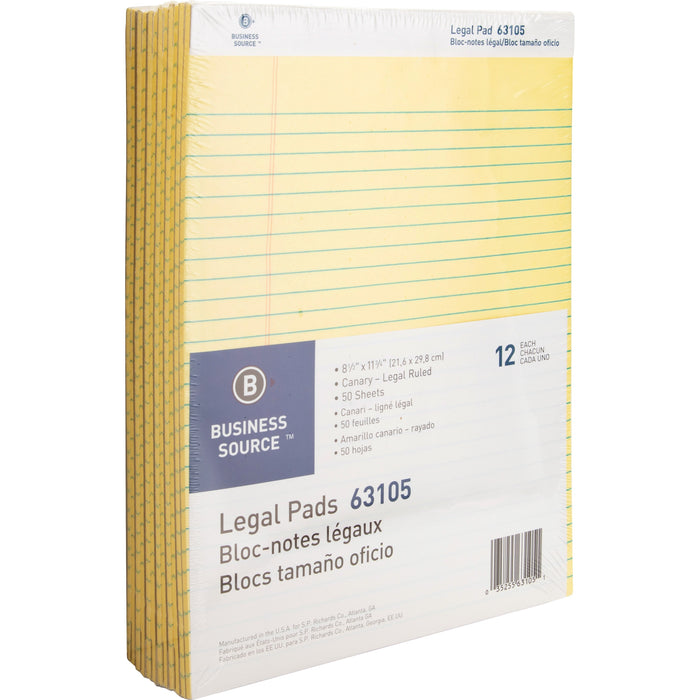 Business Source Micro-Perforated Legal Ruled Pads - BSN63105