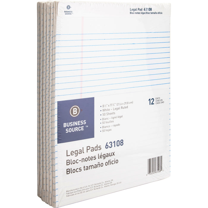 Business Source Micro-Perforated Legal Ruled Pads - BSN63108