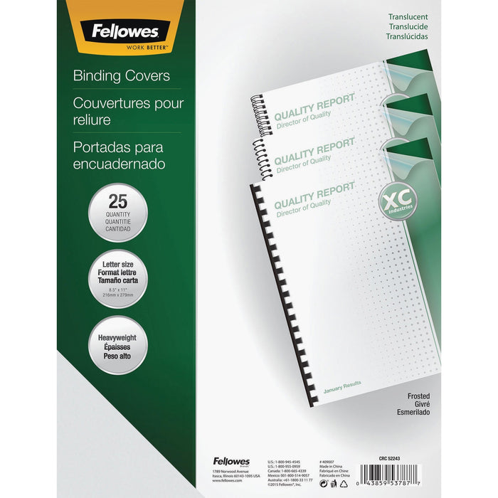 Fellowes Futura Frosted Presentation Covers - FEL5224301