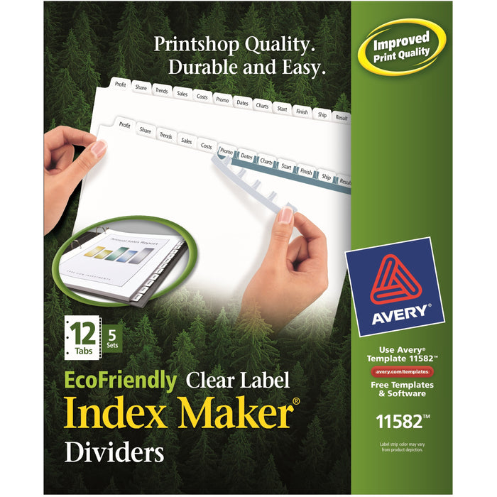 Avery&reg; Eco-friendly Index Makers Dividers - AVE11582