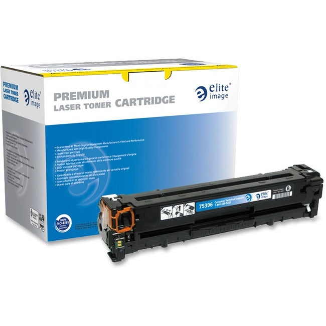 Elite Image Remanufactured Laser Toner Cartridge - Alternative for HP 125A (CB540A) - Black - 1 Each - ELI75396
