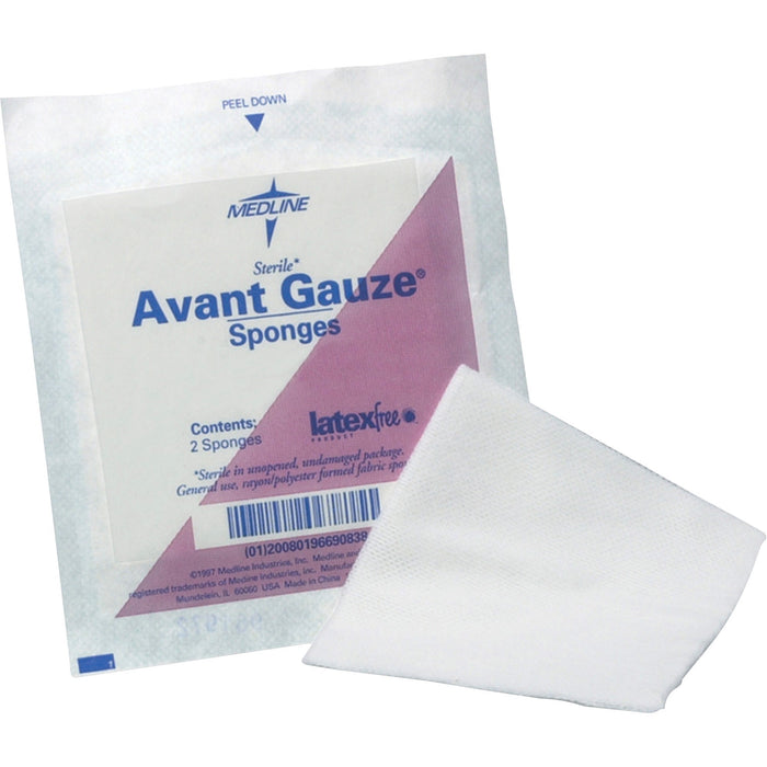 Medline Four-ply Sterile Gauze Nonwoven Sponges - MIINON21334