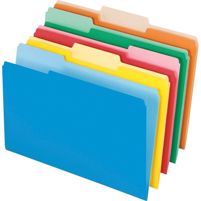 Pendaflex 1/3 Tab Cut Legal Recycled Top Tab File Folder - PFX435013ASST TOPS Products