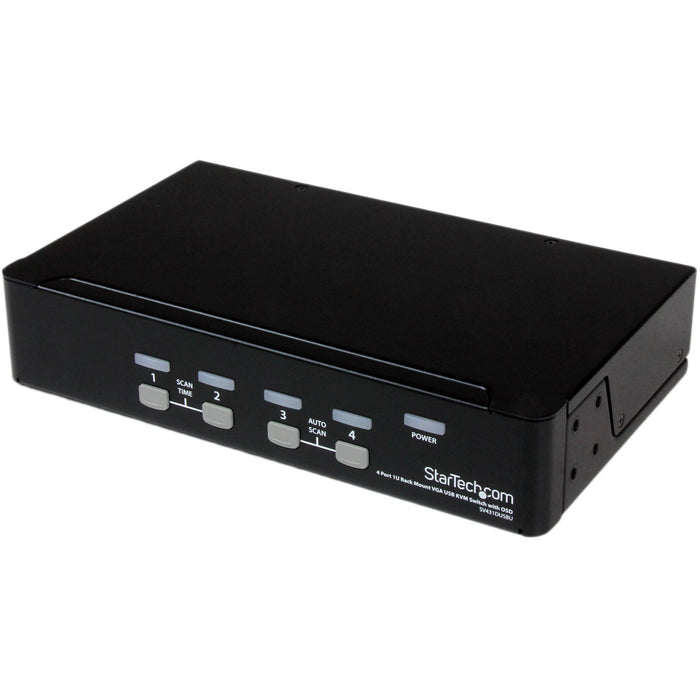 StarTech.com 4 Port 1U Rackmount USB KVM Switch with OSD - STCSV431DUSBU